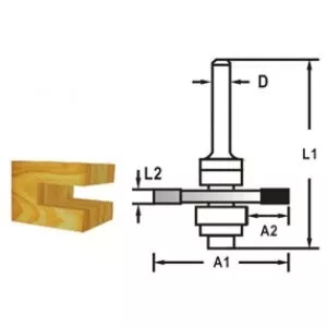 Makita D-48941 Kotoučová fréza složiskem stopka 8 mm,47,6x2x59 mm