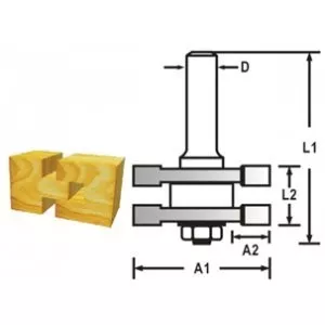 Makita D-48935 Pérová fréza s ložiskem stopka 12 mm,41x19x71 mm