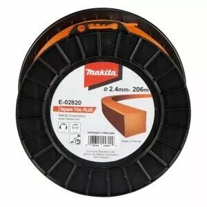 Makita E-02820 struna nylonová Plus 2,4mm, 206m, oranžová, hranatá = old 369224797