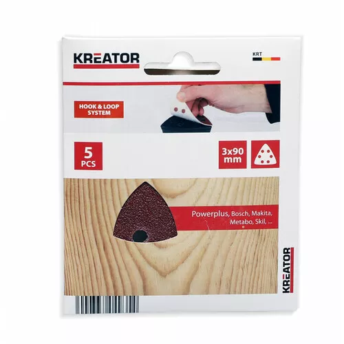 5x Brusný papír 3 x 90 - G120 Kreator KRT210007