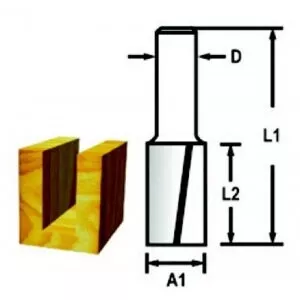 Makita D-47422 Drážkovací fréza 2 břit stopka 6 mm,6x16x48 mm