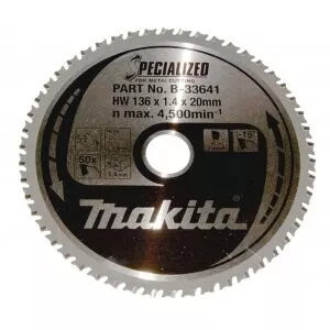 Makita B-33641 kotouč pilový ocel SPECIALIZED 136x1.4x20mm 50Z = old B-21973