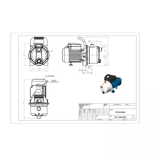 Elpumps JPV 1300 INOX zahradní proudové čerpadlo