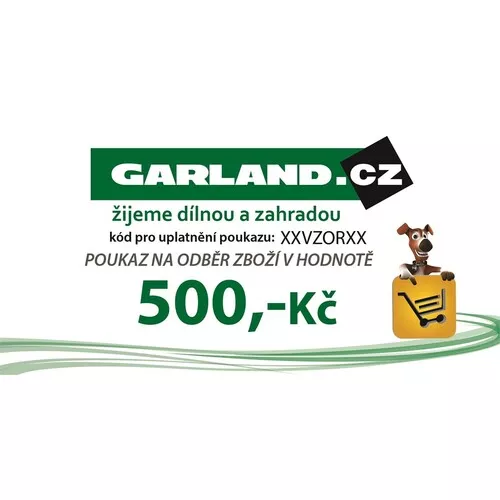 Dárkový poukaz GARLAND.cz 500 Kč