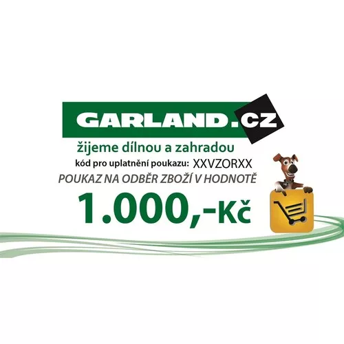 Dárkový poukaz GARLAND.cz 1000 Kč