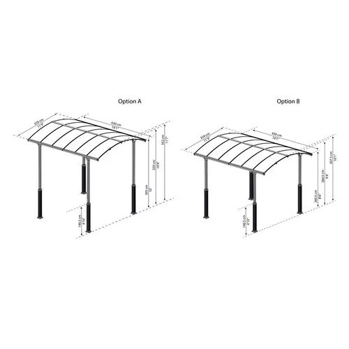 Palram - Canopia Arcadia Alpine Kit sada 2 noh na zvýšení přístřešků řady Arcadia