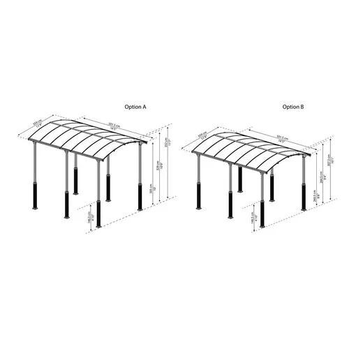 Palram - Canopia Arcadia Alpine Kit sada 2 noh na zvýšení přístřešků řady Arcadia