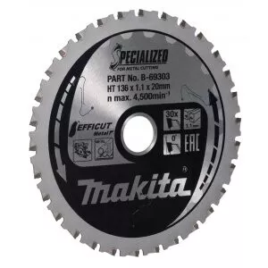 Makita B-69303 kotouč pilový ocel Efficut 136x1.1x20mm 30Z = old B-69266