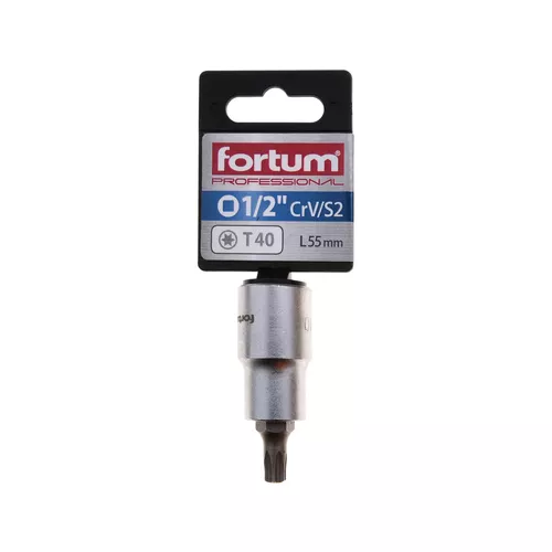 Hlavice zástrčná 1/2" hrot torx, t40, l 55mm FORTUM 4700724