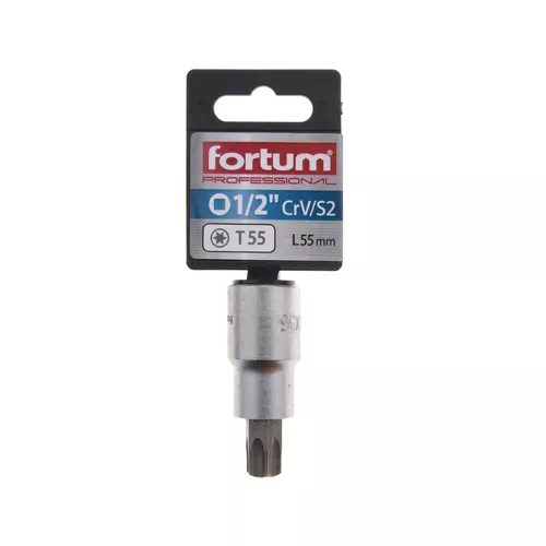 Hlavice zástrčná 1/2" hrot torx, t55, l 55mm FORTUM 4700727