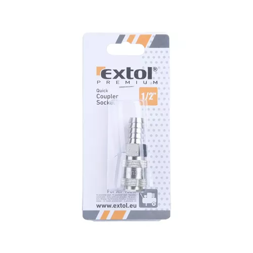 Rychlospojka vzduchová zásuvka pro hadici, 1/2" EXTOL PREMIUM 8865120