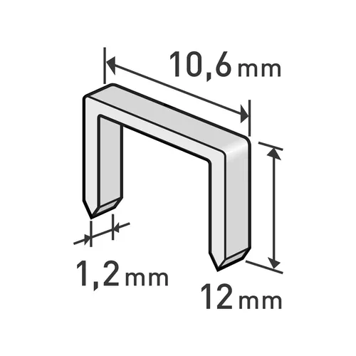 Spony, balení 1000ks, 12mm, 10,6x0,52x1,2mm EXTOL PREMIUM 8852204