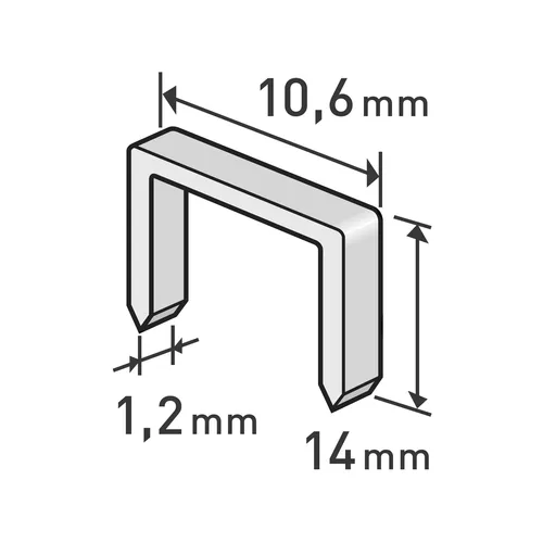 Spony, balení 1000ks, 14mm, 10,6x0,52x1,2mm EXTOL PREMIUM 8852205