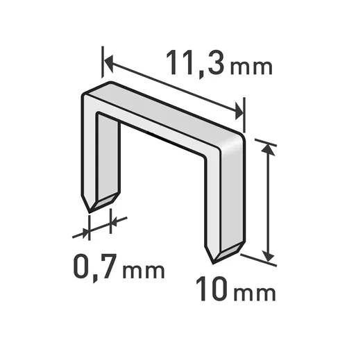 Spony, balení 1000ks, 10mm, 11,3x0,52x0,70mm EXTOL PREMIUM 8852503