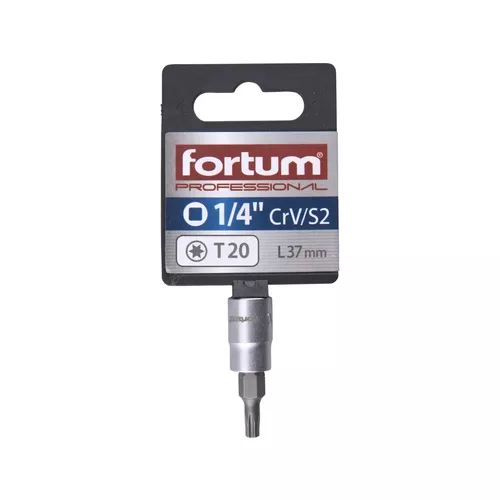 Hlavice zástrčná 1/4" hrot torx, t 20, l 37mm FORTUM 4701722