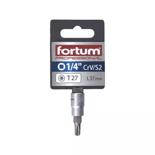 Hlavice zástrčná 1/4" hrot torx, t 27, l 37mm FORTUM 4701724