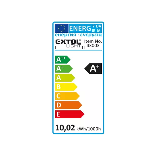 Žárovka led klasická, 800lm, 9w, e27, teplá bílá EXTOL LIGHT 43003