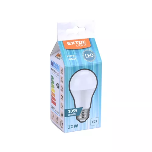 Žárovka led klasická, 1055lm, 12w, e27, teplá bílá EXTOL LIGHT 43004