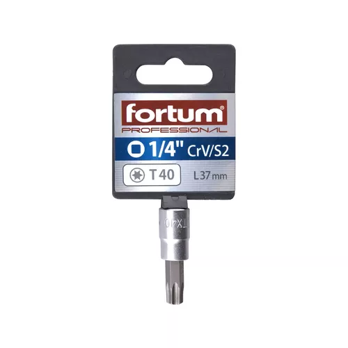 Hlavice zástrčná 1/4" hrot torx, t 40, l 37mm FORTUM 4701726