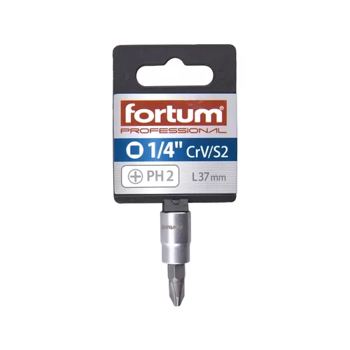 Hlavice zástrčná 1/4" hrot křížový, ph 2, l 37mm FORTUM 4701812