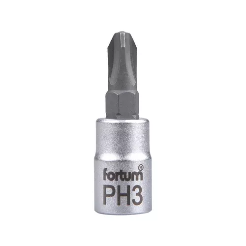 Hlavice zástrčná 1/4" hrot křížový, ph 3, l 37mm FORTUM 4701813