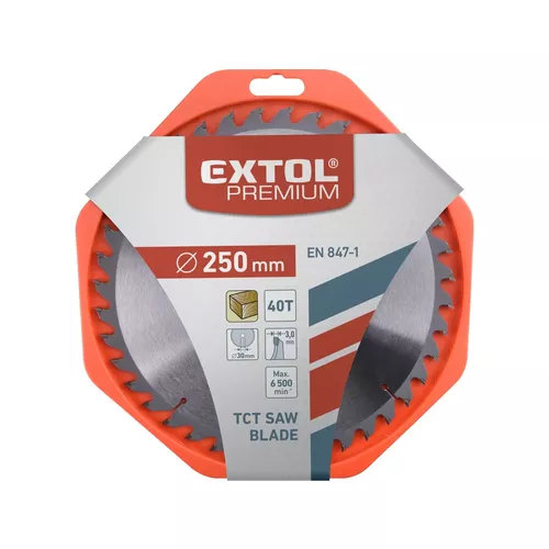 Kotouč pilový s sk plátky, o 250x3,0x30mm, 40t EXTOL PREMIUM 8803241