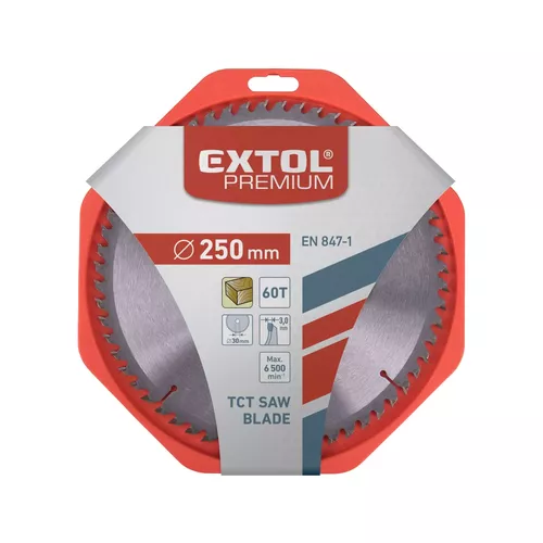 Kotouč pilový s sk plátky, o 250x3,0x30mm, 60t EXTOL PREMIUM 8803242