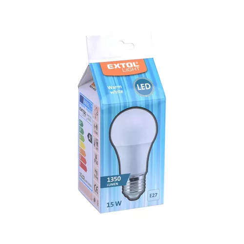 Žárovka led klasická, 1350lm, 15w, e27, teplá bílá EXTOL LIGHT 43005