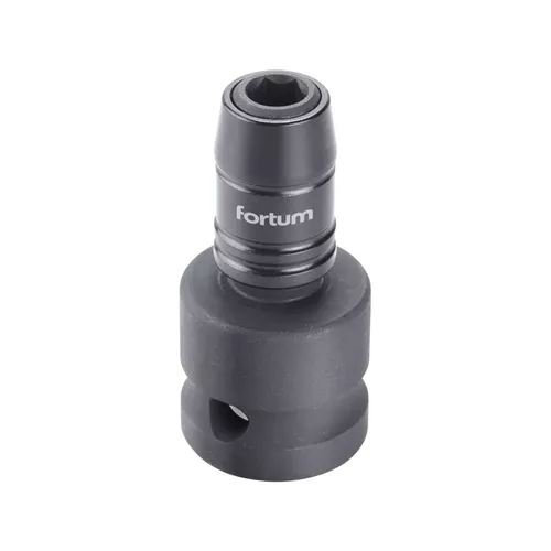 Adaptér rázový 1/2" čtyřhran na hroty 1/4", quick-lock, crmov FORTUM 4790002