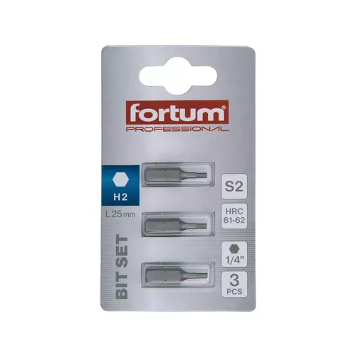 Hrot imbus sada 3ks, h 2x25mm, s2 FORTUM 4741502