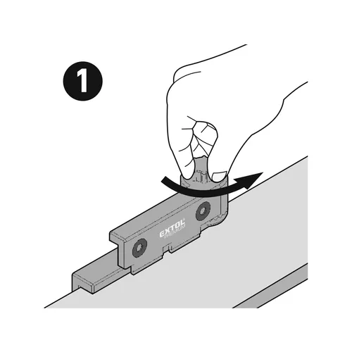 Pokosová nastavitelná řezací šablona, s magnety EXTOL PREMIUM 8812291