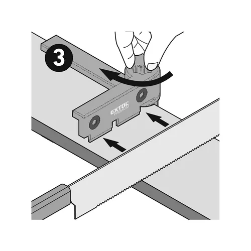 Pokosová nastavitelná řezací šablona, s magnety EXTOL PREMIUM 8812291