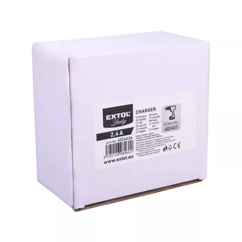 Nabíječka, pro 12v li-ion baterie, 2,5a EXTOL LADY 402403A