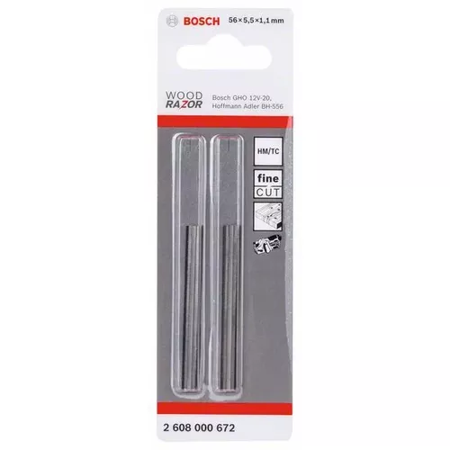 Hoblovací nůž 56 mm, rovný, karbid wolframu, 40° BOSCH 2608000672