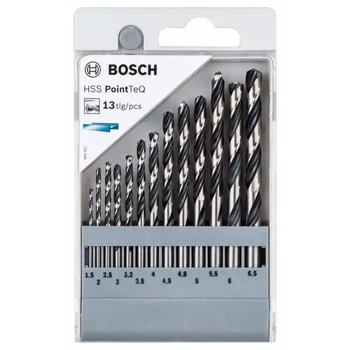 Sada spirálových vrtáků HSS PointTeQ 1,5–6,5 mm, 13 kusů  BOSCH 2608577349