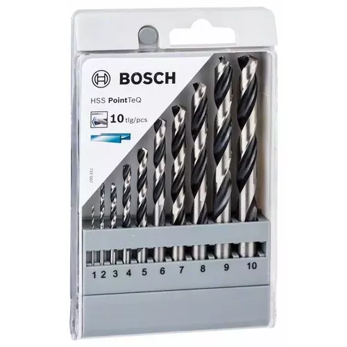 Sada spirálových vrtáků HSS PointTeQ 1–10 mm, 10 kusů  BOSCH 2608577348