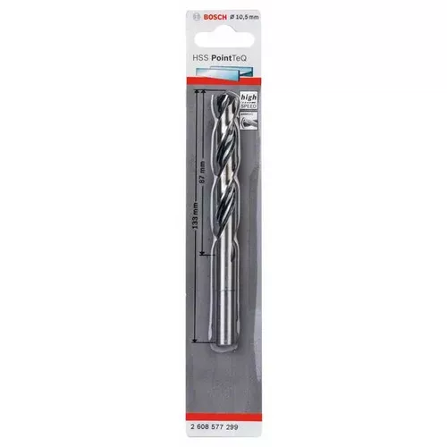 Spirálový vrták HSS PointTeQ 10,5 mm (zúžená stopka)  BOSCH 2608577299