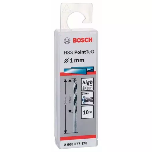 Spirálový vrták HSS PointTeQ 1,0 mm  BOSCH 2608577178