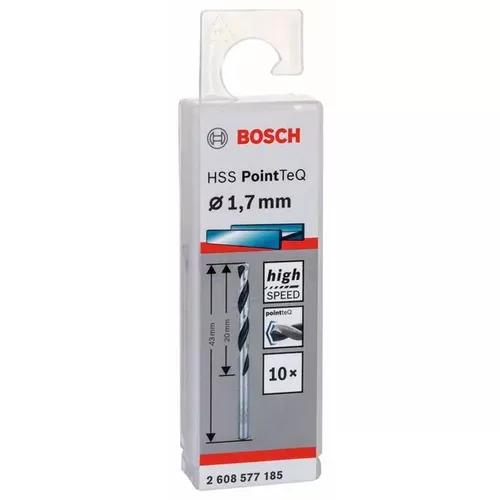 Spirálový vrták HSS PointTeQ 1,7 mm  BOSCH 2608577185