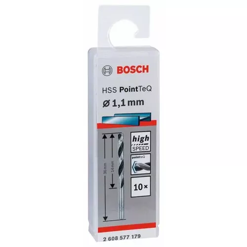 Spirálový vrták HSS PointTeQ 1,1 mm  BOSCH 2608577179