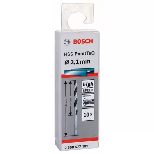 Spirálový vrták HSS PointTeQ 2,1 mm  BOSCH 2608577189