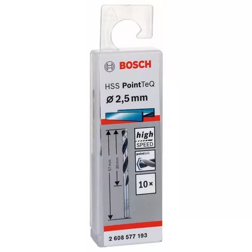 Spirálový vrták HSS PointTeQ 2,5 mm  BOSCH 2608577193