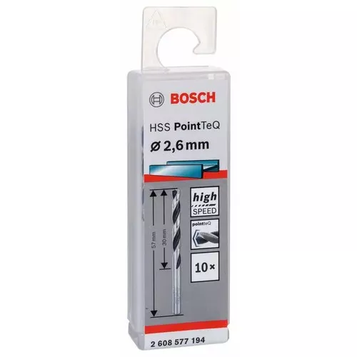 Spirálový vrták HSS PointTeQ 2,6 mm  BOSCH 2608577194