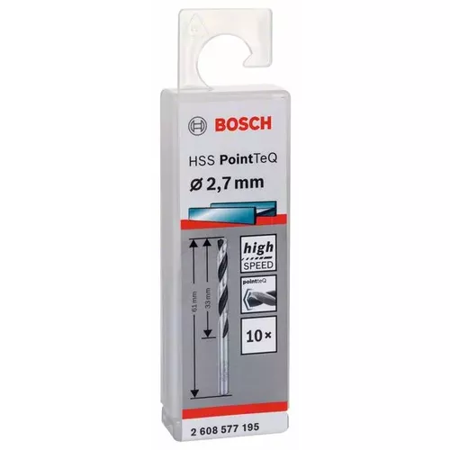 Spirálový vrták HSS PointTeQ 2,7 mm  BOSCH 2608577195