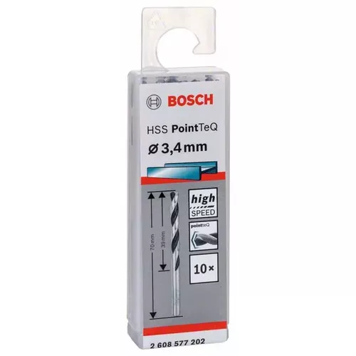 Spirálový vrták HSS PointTeQ 3,4 mm  BOSCH 2608577202