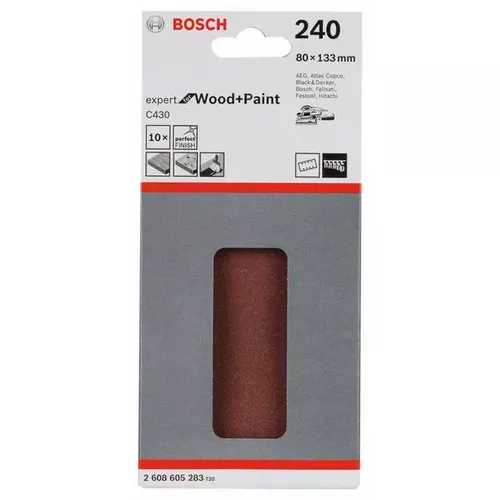 Brusný papír C430, balení 10 ks  BOSCH 2608605283