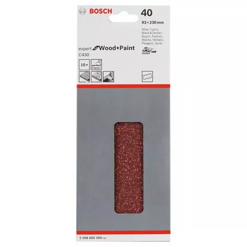 Brusný papír C430, balení 10 ks  BOSCH 2608605294