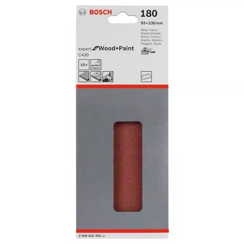 Brusný papír C430, balení 10 ks  BOSCH 2608605300