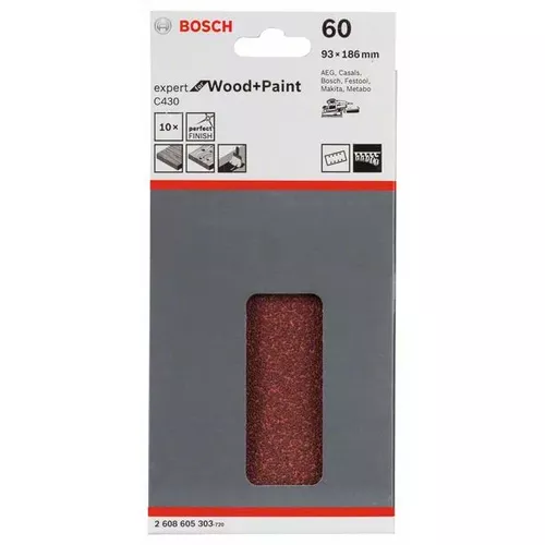 Brusný papír C430, balení 10 ks  BOSCH 2608605303