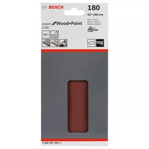 Brusný papír C430, balení 10 ks  BOSCH 2608605308